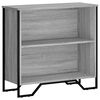 vidaXL Knjižna omara siva sonoma 80x31x74,5 cm inženirski les