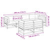 vidaXL Vrtna garnitura 7-delna z blazinami impregnirana borovina