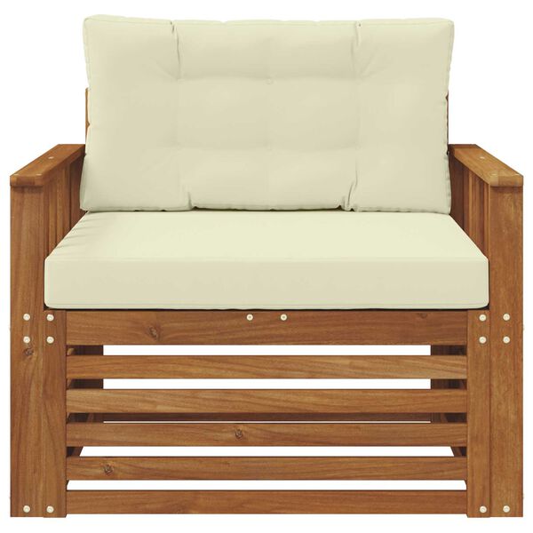 vidaXL Zunanja garnitura za sedenje Masivno akacijevo les in poliester