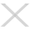 vidaXL Noge za jedilno mizo v obliki črke X, 2 kosa, bele barve, 90 x (72-73) cm, jeklo