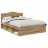 vidaXL Konstrukcija postelje Oreh 140 x 190 cm Masivno borovo les