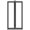 vidaXL Noge za barsko mizo v obliki črke T 2 kosa antracitne 60x35x(110-111) cm jeklo