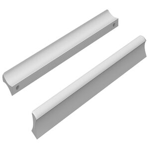 vidaXL Ročaj Enobarvno 2 kos srebrna 105.7 x 7.4 x 15.5 mm Aluminij