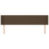 vidaXL Vzglavje z u&scaron;esi temno rjavo 163x16x78/88 cm blago
