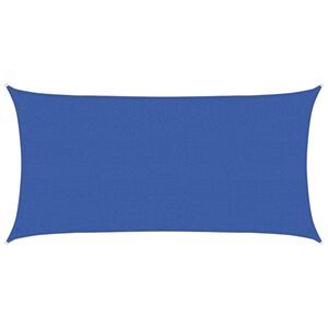 vidaXL Senčna platna 2 x 6 m HDPE Pravokotna Modra