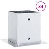 vidaXL Podstavki za stebre kvadratni 4 kosi srebrni 121x121 mm