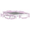 vidaXL Posteljni okvir brez vzmetnice bel 140x190 cm trdna borovina