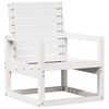 vidaXL Vrtni stol bel 57,5x63x76 cm trdna borovina