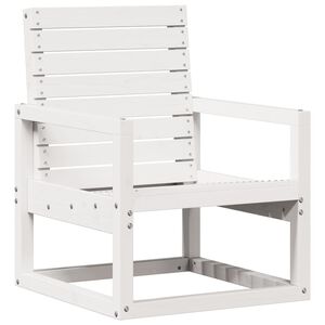 vidaXL Vrtni stol bel 57,5x63x76 cm trdna borovina