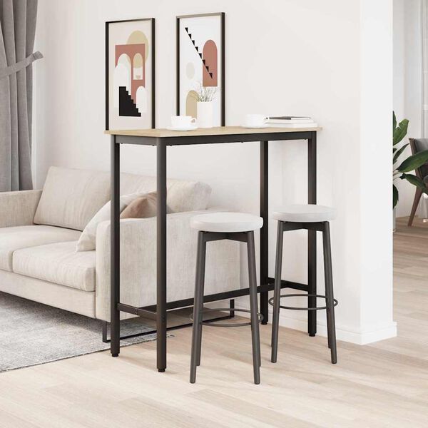 vidaXL miza Sonoma hrast 100 x 40 x 100,5 cm Inženirski les in jeklo