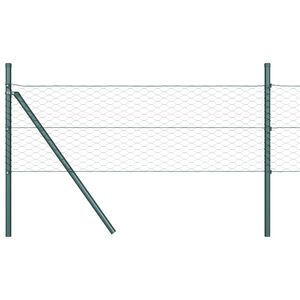 vidaXL Heksagonalna podpora za ograjo 100 x 0,6 m Jeklo s PVC premazom