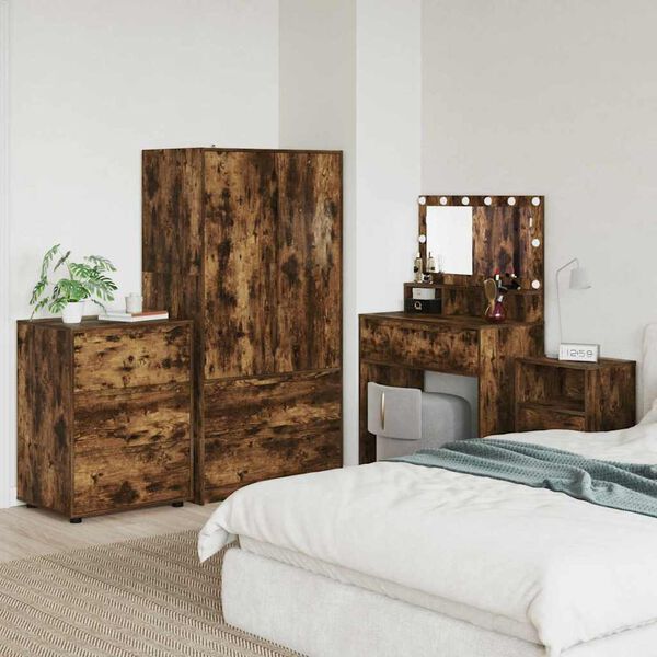 vidaXL Omarica za shranjevanje Dimljeni oreh 60 x 48 x 81 cm