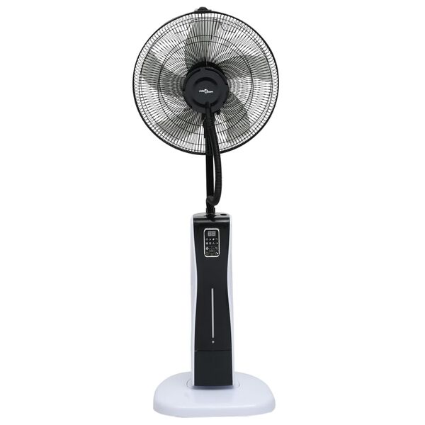 vidaXL Stoječ ventilator z daljinskim upravljalnikom črn in bel
