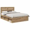 vidaXL Konstrukcija postelje Oreh 140 x 200 cm Masivno borovo les