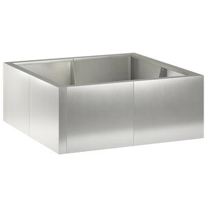 vidaXL Zadrževanje stene 4 kos 100 x 100 x 30 cm Nerjaveče jeklo