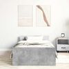vidaXL Posteljni okvir betonsko siv 75x190 cm inženirski les