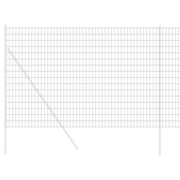 vidaXL Evropska ograja Siva 1.5 x 10 m PVC prevlečen železo