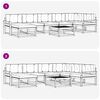 vidaXL Zunanja garnitura za sedenje 8 pcs Naravna in antracitna