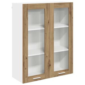 vidaXL Viseča omarica Umetni hrast 80 x 31 x 100 cm Konstruiran les