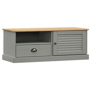 vidaXL TV omarica VIGO siva 106x40x40 cm trdna borovina