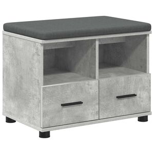 vidaXL Haldna klop Beton Siva 60 x 38 x 46 cm Oblikovan Les in Tkanina