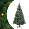 vidaXL Umestno božično drevo Zelena 180 cm PVC, jeklo in plastika