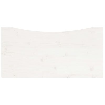 vidaXL Mizna plošča bela 80x40x2,5 cm trdna borovina