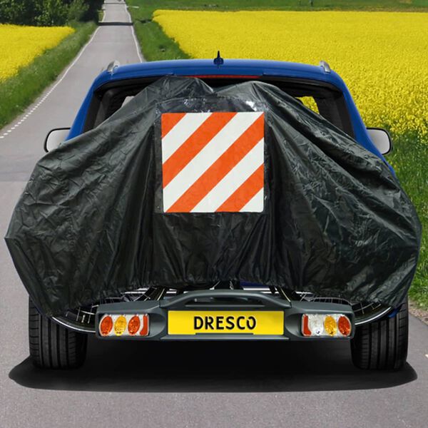 Dresco Elastično pokrivalo za kolo za 2 kolesi črne barve