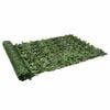 vidaXL Balkonsko platno za zasebnost s temno zelenimi listi 300x150 cm