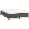 vidaXL Posteljni okvir brez vzmetnice temno siv 137x190 cm žamet
