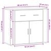 vidaXL Komoda artisian hrast 80x33x70 cm inženirski les