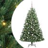 vidaXL Umetno Zložljivo Božično Drevo Zelena 150 cm PVC in kovina