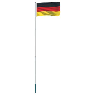 vidaXL Nemška zastava in aluminijast zastavni drog 4 m