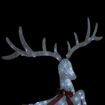 vidaXL Božični leteči severni jelen 120 LED lučk bel hladno bel