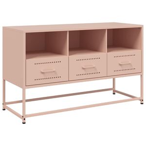 vidaXL TV omarica roza 100,5x39x60,5 cm jeklo