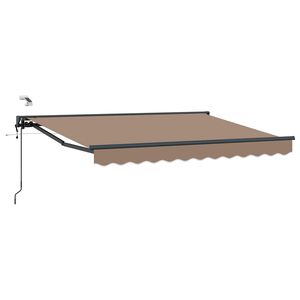 vidaXL Električni zložljiv senčnik Taupe 3,5 x 2 m