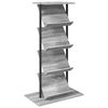 vidaXL Regal za revije Siva Sonoma 68 x 40 x 123.5 cm Inženirski les