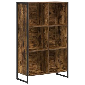 vidaXL Knjigovni omar 99,5 x 30 x 108,5 cm Inženirski les Dimni hrast