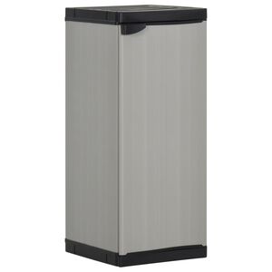 vidaXL Vrtna omara z 1 polico siva in črna 35x40x85 cm