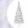 vidaXL Umestno božično drevo med 300 LED Bela 210 cm PVC in jeklo