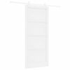 vidaXL Drsna vrata 93 x 211 cm Inženirski les Bela