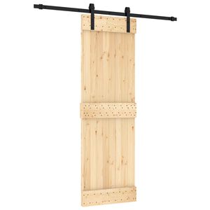 vidaXL Drsna vrata 70 x 210 cm Masiven borov les (neobdelan)