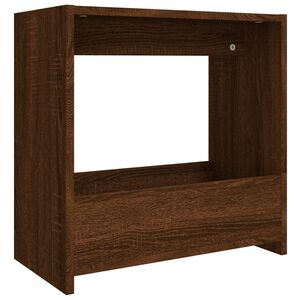 vidaXL Stranska mizica rjav hrast 50x26x50 cm inženirski les