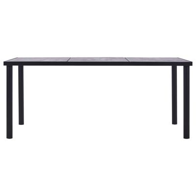 vidaXL Jedilna miza črna in betonsko siva 200x100x75 cm mediapan