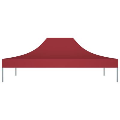 vidaXL Streha za vrtni šotor 4x3 m bordo 270 g/m²