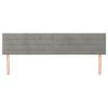 vidaXL Posteljno vzglavje 2 kosa svetlo siv 90x5x78/88 cm žamet