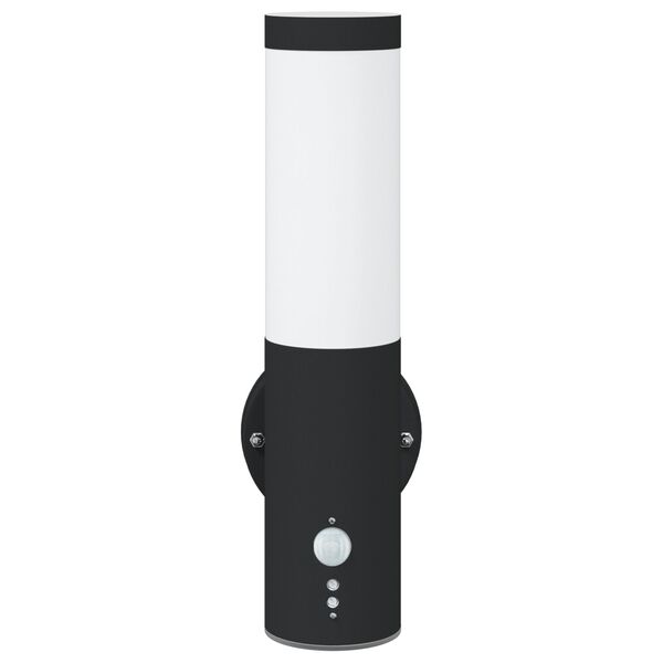 vidaXL Zunanja stenska luč Črna 15 x 7,5 x 33 cm