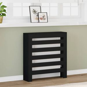 vidaXL Pokrov za radiator črn 78x20x82 cm inženirski les