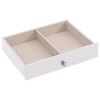 vidaXL Jewellery Box 6-Layer z ogledalom zaklenljiv Bela