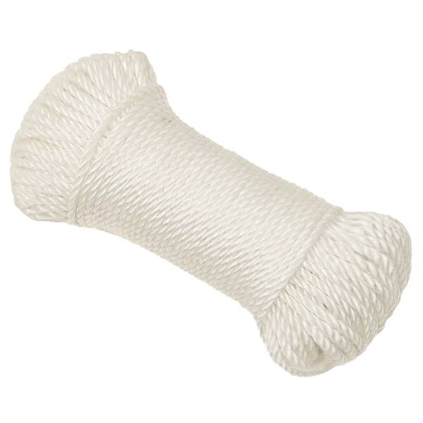 vidaXL Delovna vrv bela 6 mm 100 m polipropilen